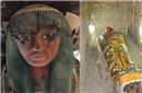 埃及3000年前木乃伊 保存良好棺材装饰华