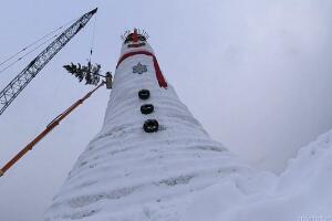 世界上最高的雪人，身高有37.21米(建造耗时一个