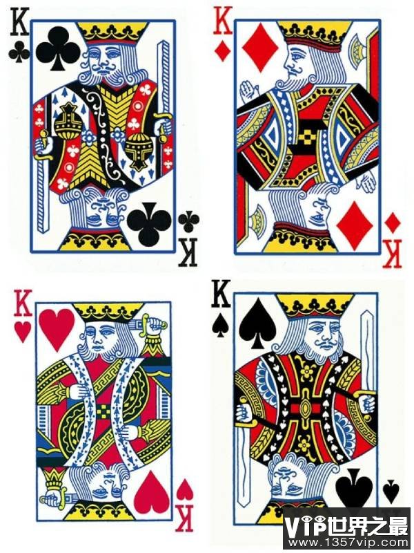 扑克牌上的4个K分别是谁 个个来历不凡
