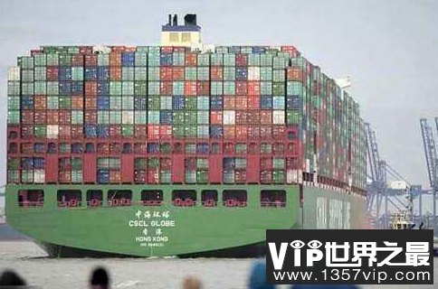 世界最大集装箱货轮，中国制造的中海环球号