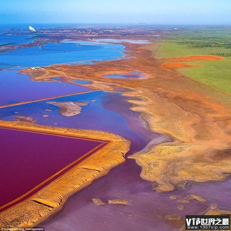 “彩虹湖”---澳大利亚最大的沙漠湖！