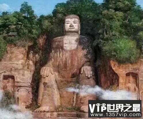 四川乐山大佛的传说，为镇压江中水怪而修建(耗时90年)