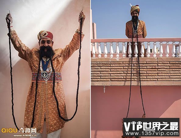 世界上最长的眉毛，眉毛最长的人(长达19.1厘米)(www.5300tv.com)