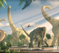 普尔塔龙：世界第三大恐龙(长40米/脖子修长/脑袋宽)