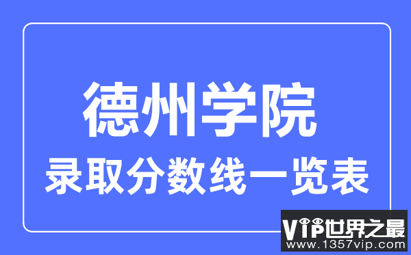 2023年高考多少分能上德州学院？附各省录取分数线