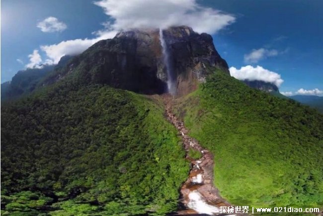 世界十大攀岩圣地 委内瑞拉天使瀑布攀岩区(高975米左右)