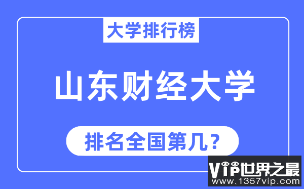 2023年山东财经大学排名,最新全国排名第几