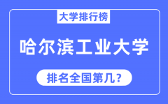 2023年哈尔滨工业大学排名_最新全国排名第几?