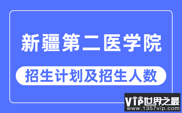 2023年新疆第二医学院各省招生计划及各专业招生人数是多少