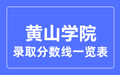 2023年高考多少分能上黄山学院？附黄山学院各省录取分数线一览表