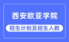 2023年西安欧亚学院各省招生计划及各专业招生人数