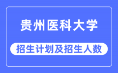 2023年贵州医科大学各省招生计划及各专业招生人数