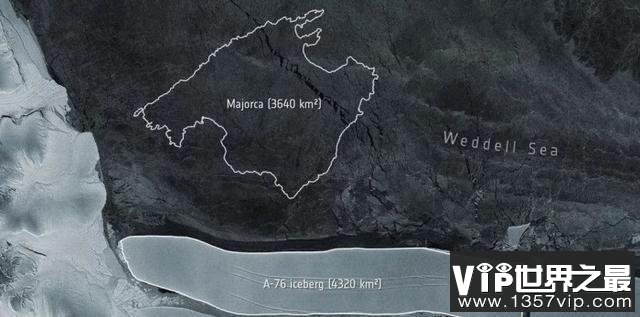 全球最大的冰山 面积达到4320平方千米