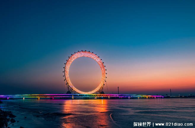 世界最大的空心摩天轮 中国山东白浪河摩天轮(直径125米)