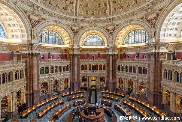 世界上最大的图书馆 美国国会图书馆关键标志(约340000平方米)
