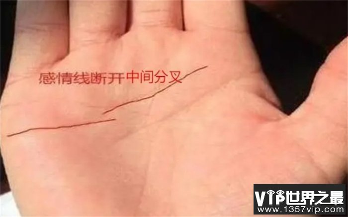 手相上这条线出现“分叉”，注定难逃婚姻不顺的命运，你是吗？