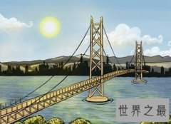 世界上最长的吊桥在日本，可承受里氏8.5级地震