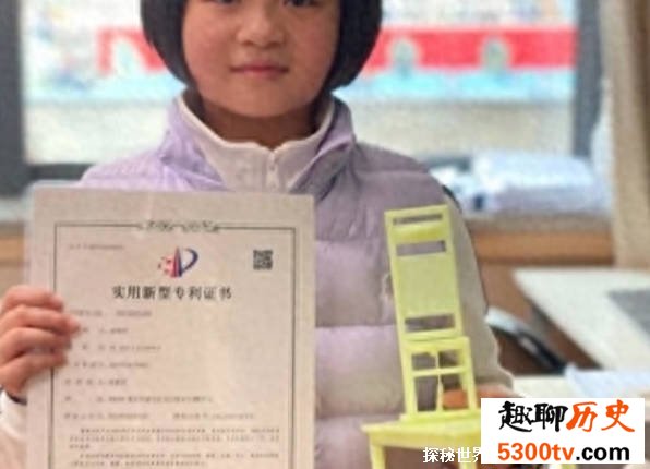 9岁女孩发明防地震桌椅获国家专利 奇妙之处令人惊叹