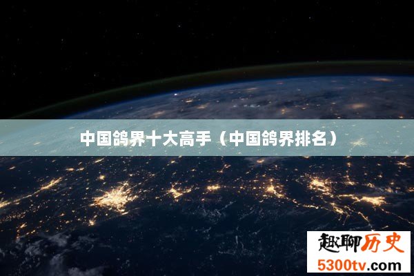 中国鸽界十大高手（中国鸽界排名）