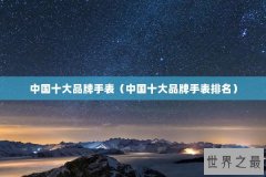 中国十大品牌手表（中国十大品牌手表排名）