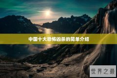 中国十大恐怖凶杀的简单介绍
