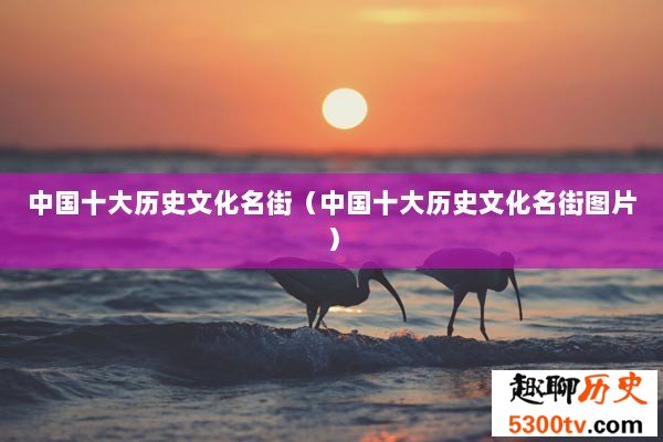 中国十大历史文化名街（中国十大历史文化名街图片）