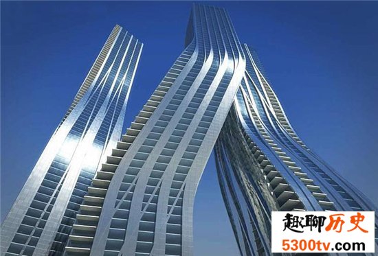 迪拜风中烛火大厦由多个建筑物组成，堪称最完美建筑