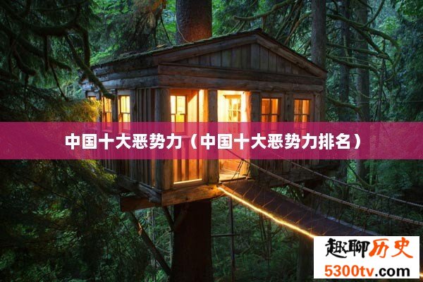 中国十大恶势力（中国十大恶势力排名）