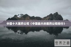 中国十大医药公司（中国最大的医药公司排行）